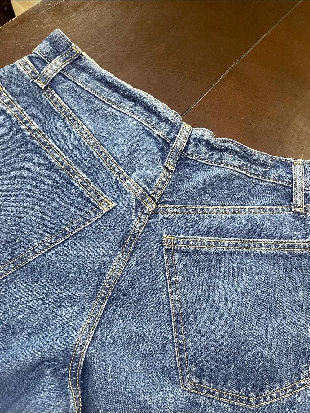 NWT Universal Thread Women's High Rise Long Denim Shorts Size 6R | Raw Hem
